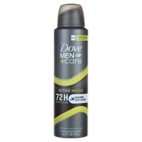 Dove Men+Care Active Revive Men's Antiperspirant Deodorant Dry Spray, Zesty, 3.8 oz