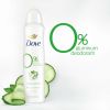 Dove 0% Aluminum Women's Deodorant Spray, Cucumber and Green Tea, 4 oz