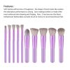 10 pcs makeup brush set  Portable fashion high-end beauty tool set (Purple) with bag