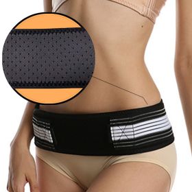 Double-reinforced Pelvic Repair Orthosis Protective Belt (Option: Black-With vents-140x9cm)