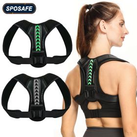 Adjustable Back Shoulder Posture Corrector Belt Clavicle Spine Support Reshape Your Body Home Office Sport Upper Back Neck Brace (Color: Orange, size: S for weight 20-40KG)