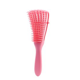 Detangling Hair Brush Massage Wet Hair Comb Detangler Hair Brush Wavy/Curly Wet/Dry/Oil/Thick Hair (Color: Pink)