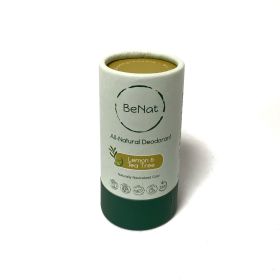 All Natural, Plastic-Free Deodorants. 3oz. (OPTIONS: Lemon & Tea Tree)