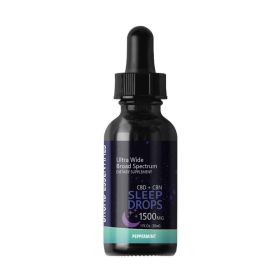 CBD + CBN Sleep Tinctures (Broad Spectrum CBD) (Strength & Flavor: 1500mg Peppermint)