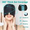 360° Massage Migraine Relief Hat Stress Relief Eye Mask Gel Hot Cold Therapy Headache Pain Relief Cap  Ice Head Wrap for Headache and Puffy Eyes